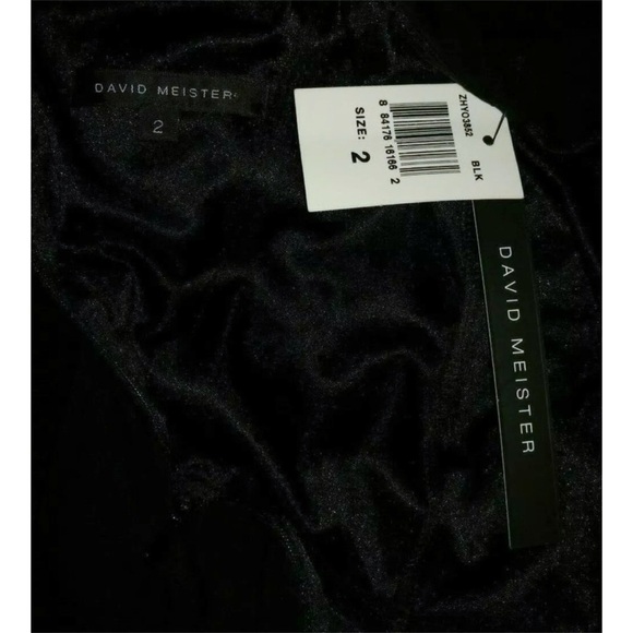 David Meister Dress Handkerchief Black Stevie Nicks Goth Witchy ALT Whimsygoth - Picture 8 of 11